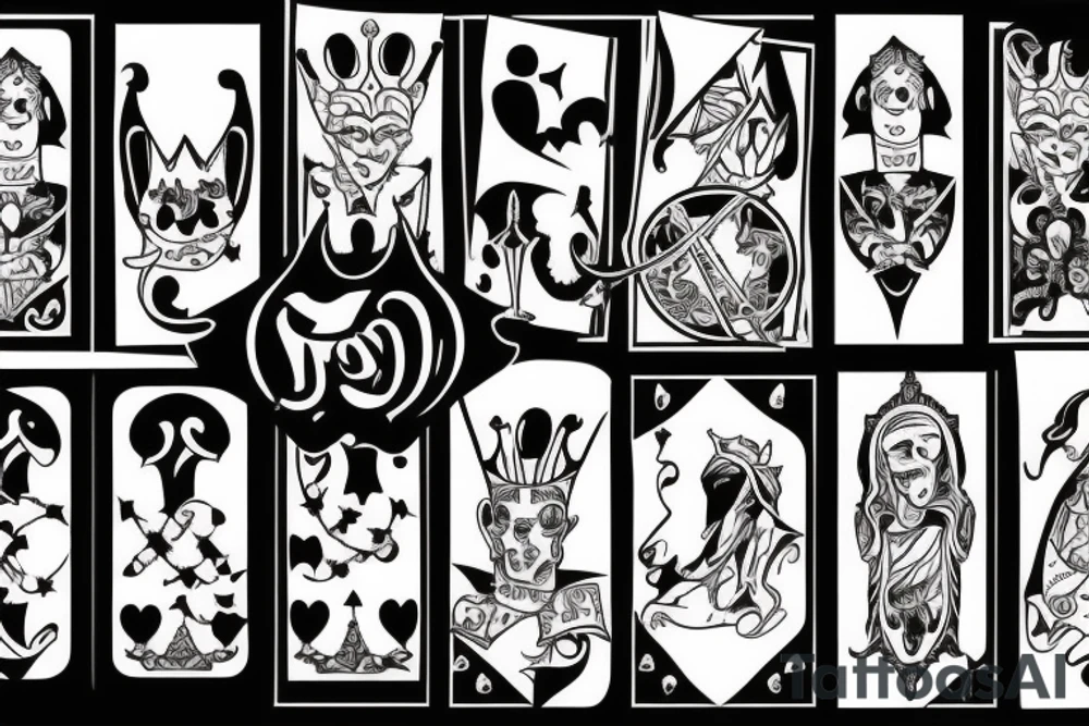 Gothic court jester tattoo idea
