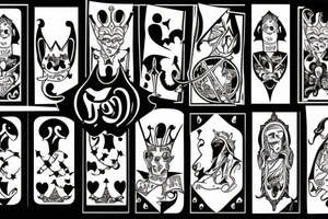 Gothic court jester tattoo idea