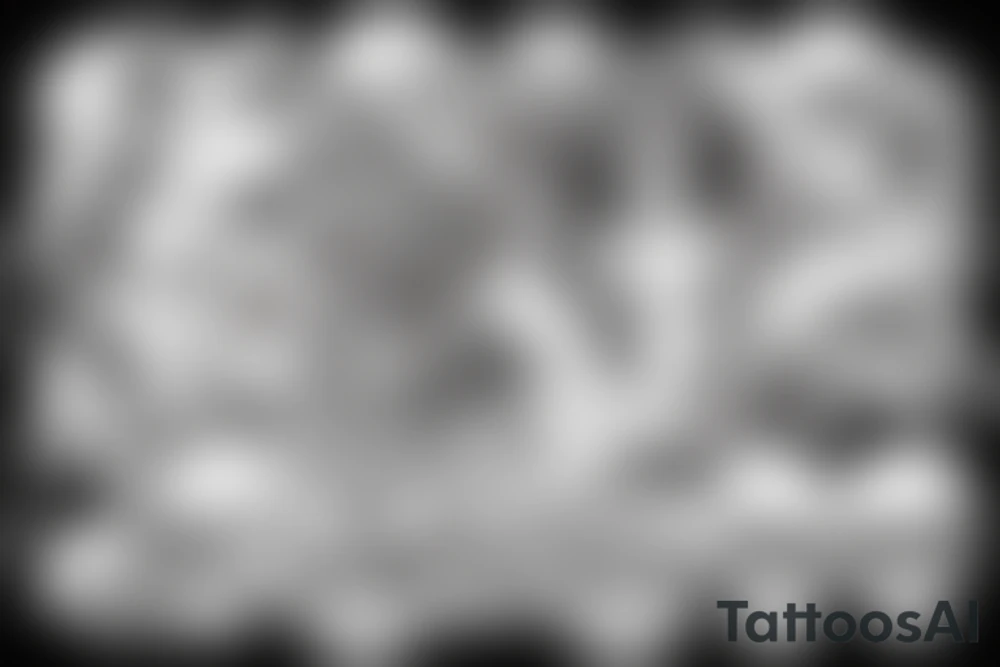 Lilith sitting on a pile of skulls tattoo idea