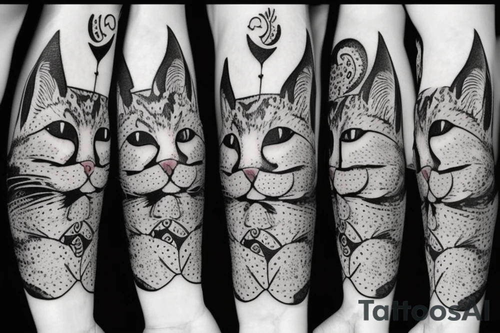 cat cute tattoo idea