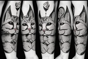 cat cute tattoo idea