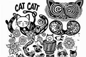 cat cute tattoo idea