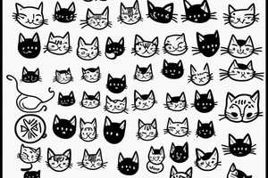 cat cute tattoo idea