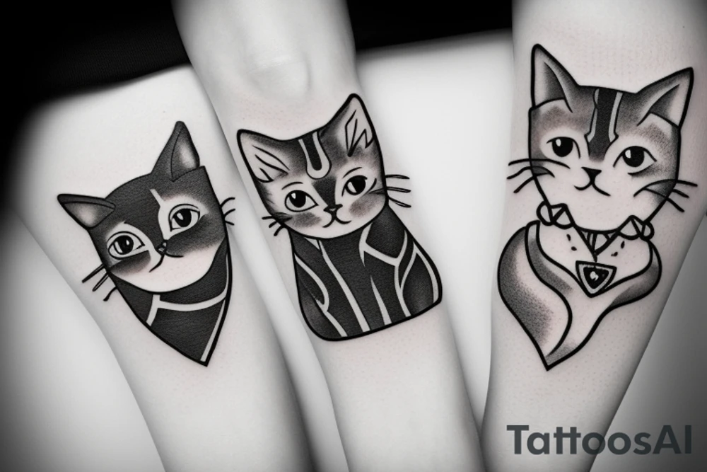 cat cute tattoo idea
