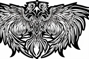 chest tattoo. an eagle with spread wings and with a formidable wise look. Wings and paws are visible. bright eyes. tattoo idea