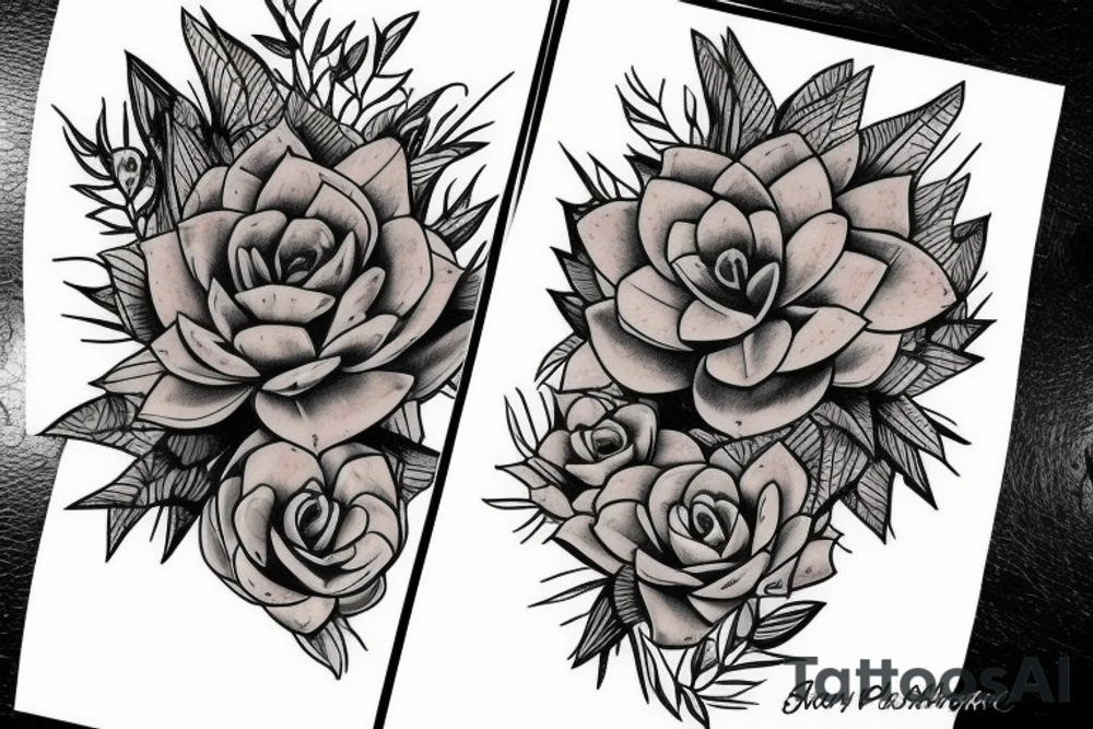 Succulent tattoo idea