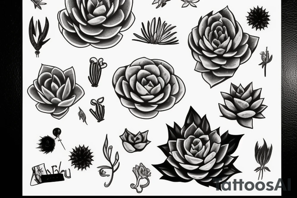 Succulent tattoo idea