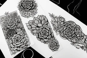 Cascading Succulents tattoo idea