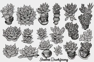 Cascading Succulents tattoo idea