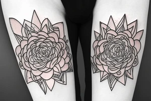 Cascading Rosette and pearl succulents tattoo idea