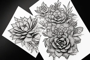 Cascading succulents tattoo idea