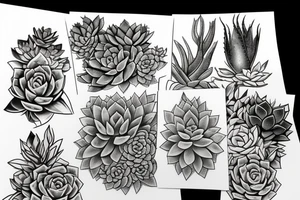 Cascading succulents tattoo idea