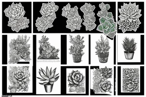 Cascading succulents tattoo idea