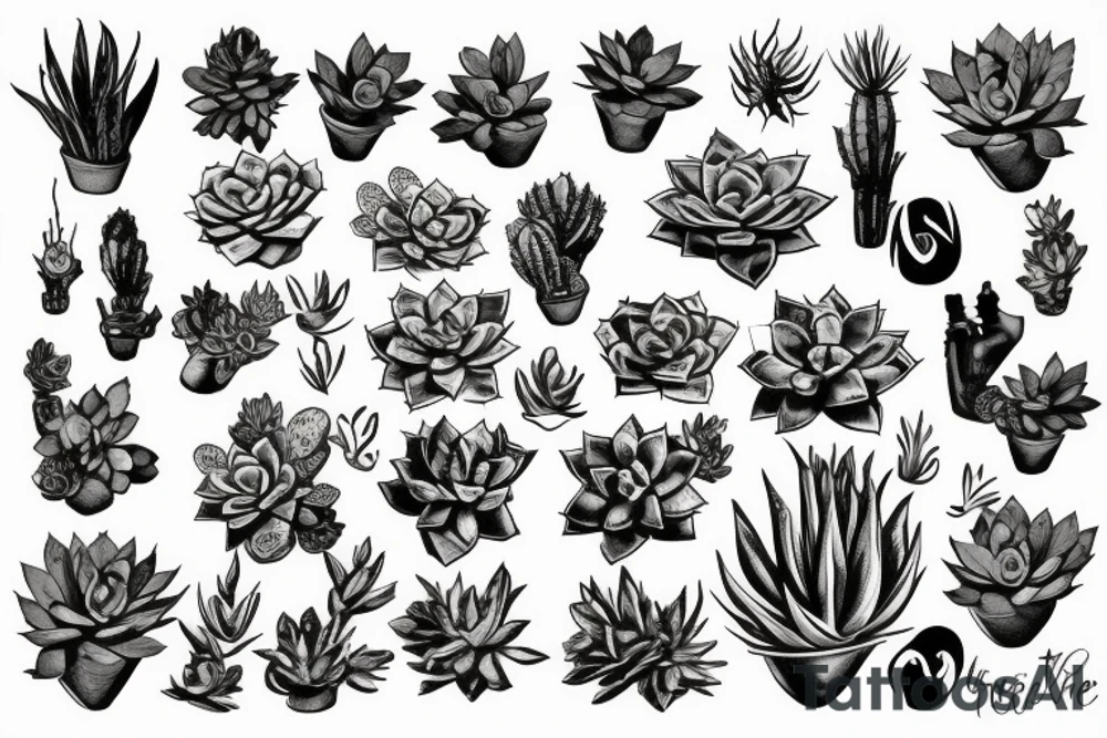 Succulents tattoo idea
