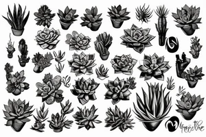 Succulents tattoo idea