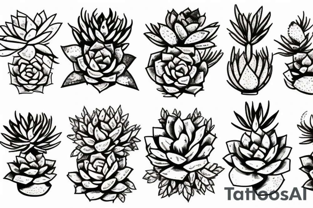 Succulents tattoo idea