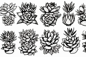 Succulents tattoo idea