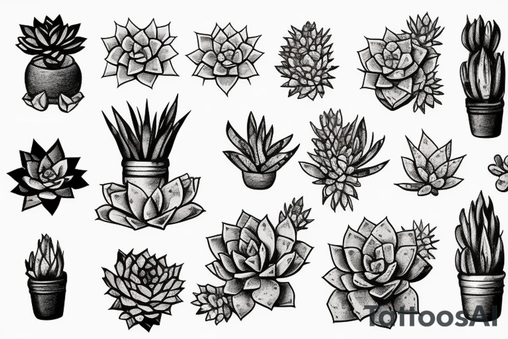 Succulents tattoo idea