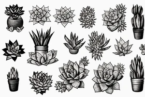 Succulents tattoo idea