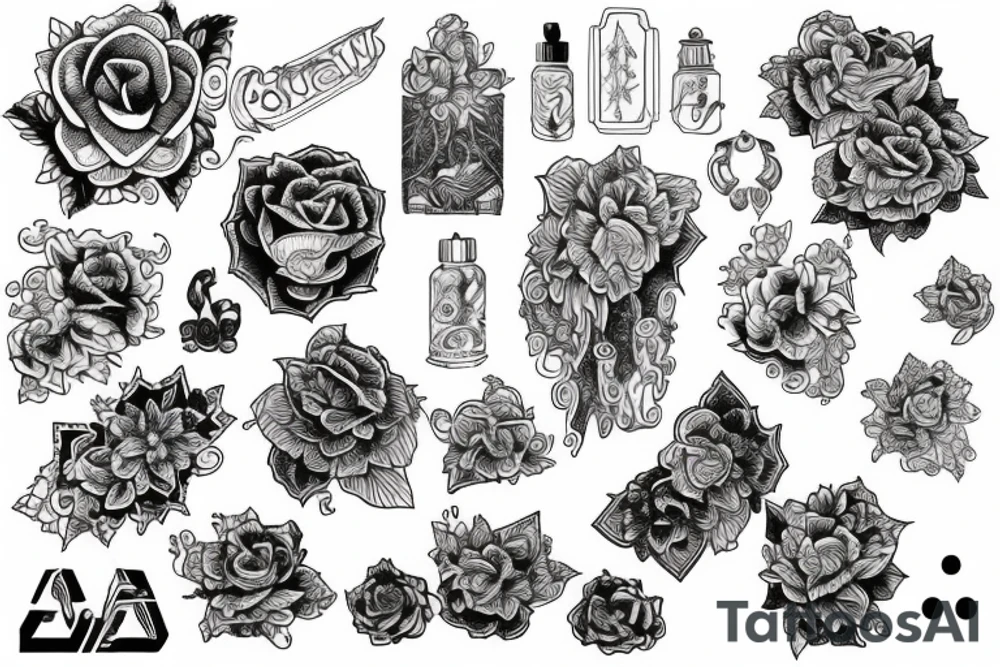 Perle von nurnberg cascading tattoo idea