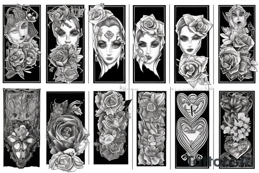 Perle von nurnberg cascading tattoo idea