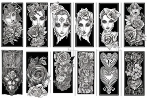 Perle von nurnberg cascading tattoo idea