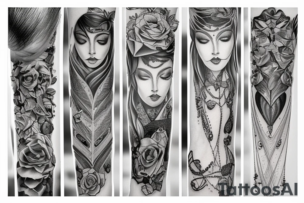 Perle von nurnberg cascading tattoo idea