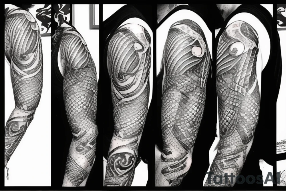 Snake around arm tattoo idea