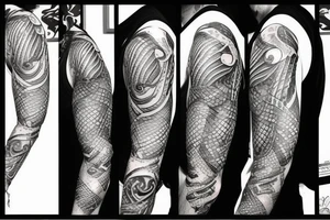 Snake around arm tattoo idea
