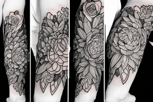 Succulent sleeve tattoo idea