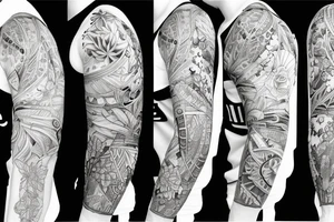Succulent sleeve tattoo idea