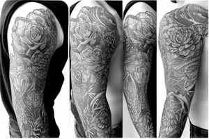Succulent sleeve tattoo idea