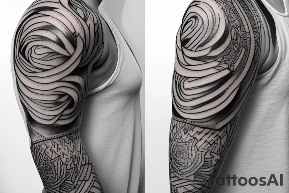 Succulent sleeve tattoo idea