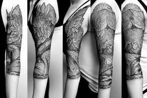 Succulent sleeve tattoo idea