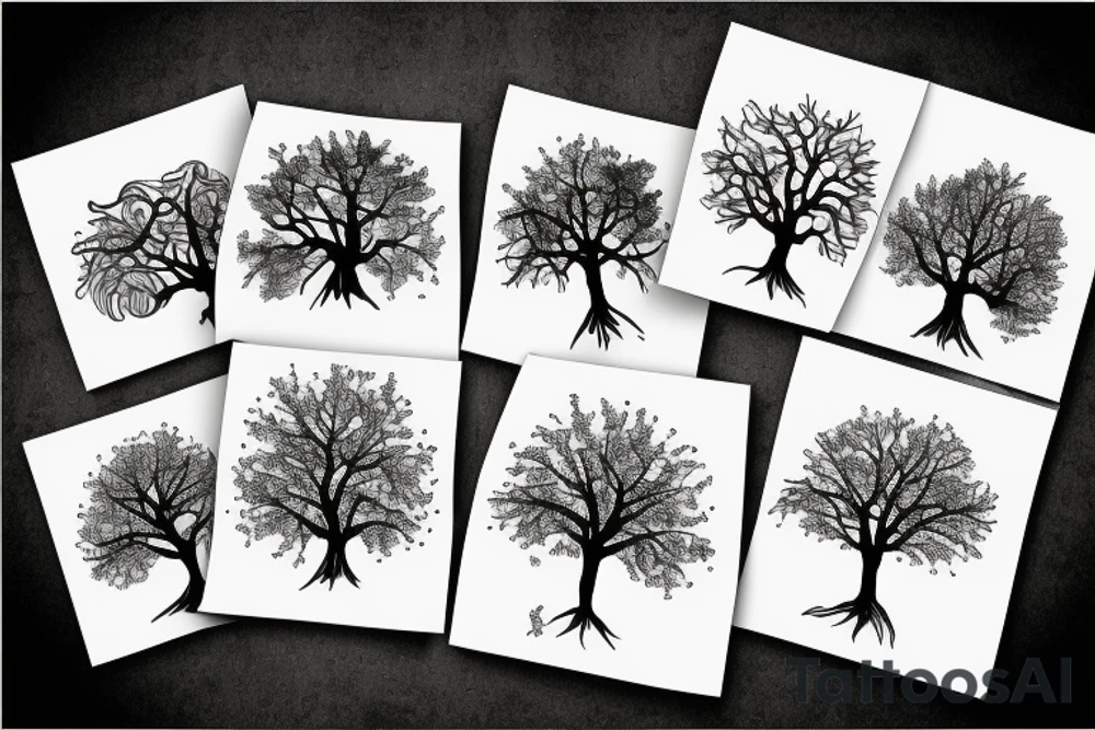A tree with roots tattoo idea