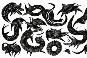 Ouroborus wraps around Penroose's triangle tattoo idea