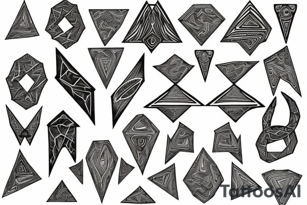 Penroose's triangle Ouroborus tattoo idea