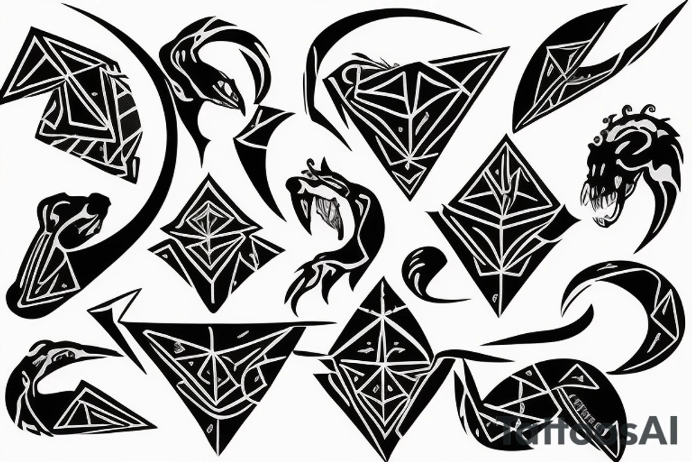 Penroose's triangle Ouroborus tattoo idea