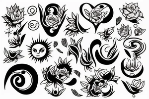 Sun in a mirror tattoo idea