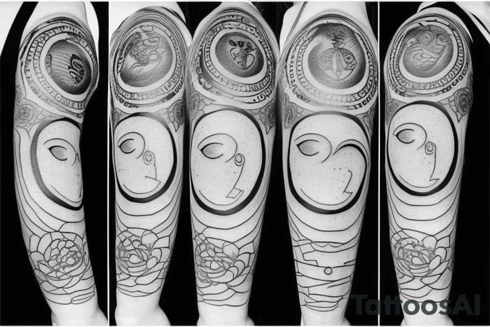 Sun in a mirror tattoo idea