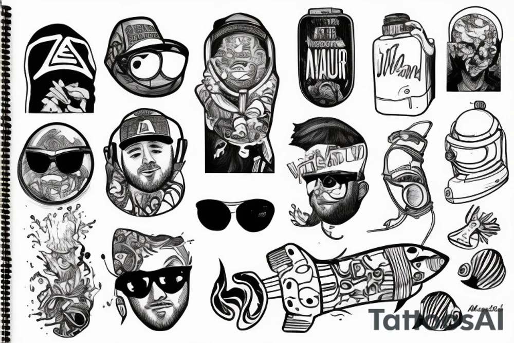 Mac Miller and a aquanaut tattoo idea