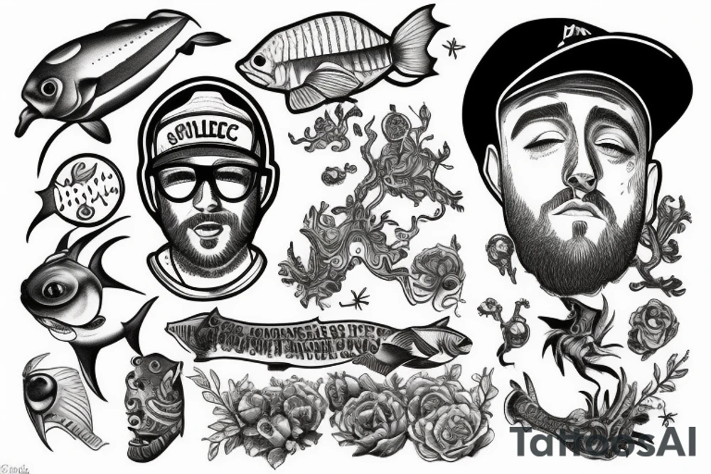 Mac Miller, deep sea diver tattoo idea