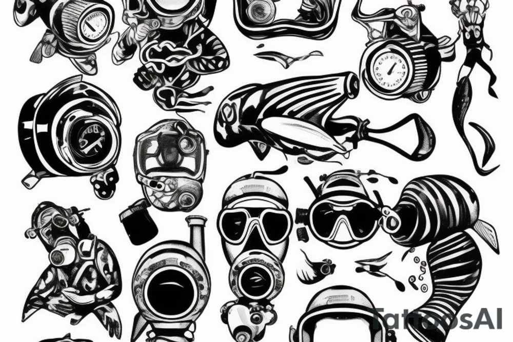 scuba diver, mac miller tattoo idea