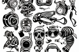 scuba diver, mac miller tattoo idea