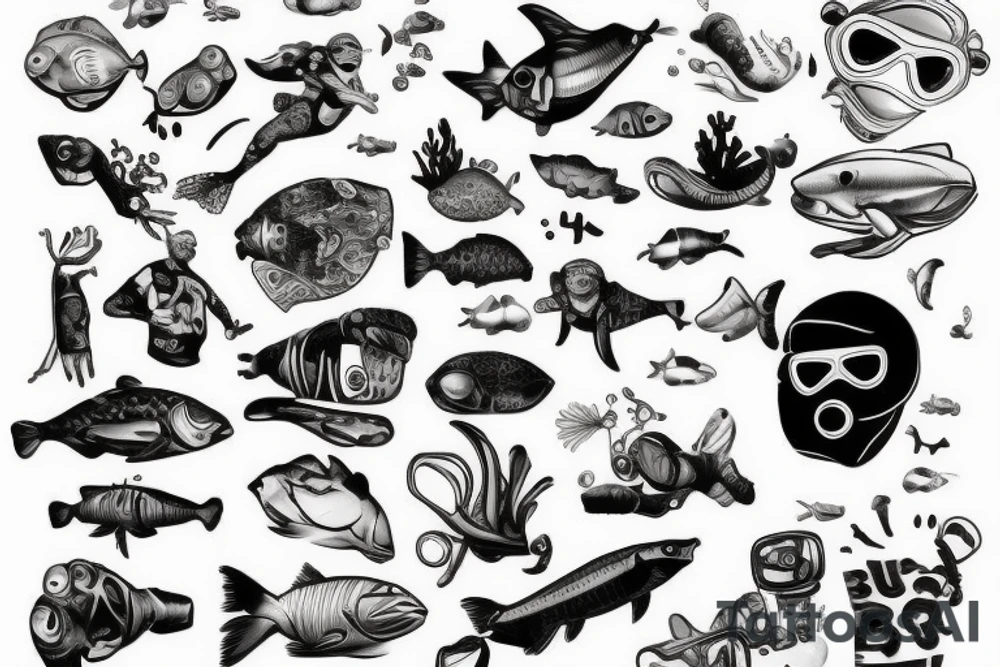 scuba diver, mac miller tattoo idea