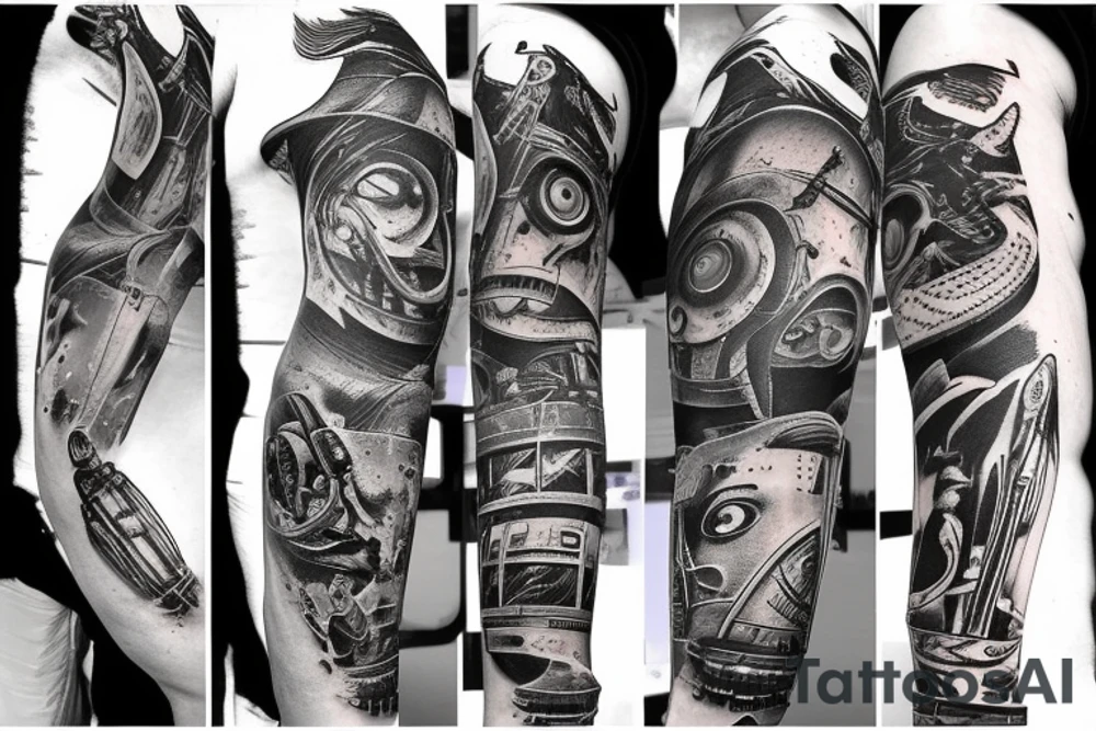 aliens vs cowboys tattoo idea