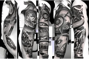 aliens vs cowboys tattoo idea