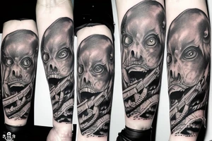 aliens vs cowboys tattoo idea