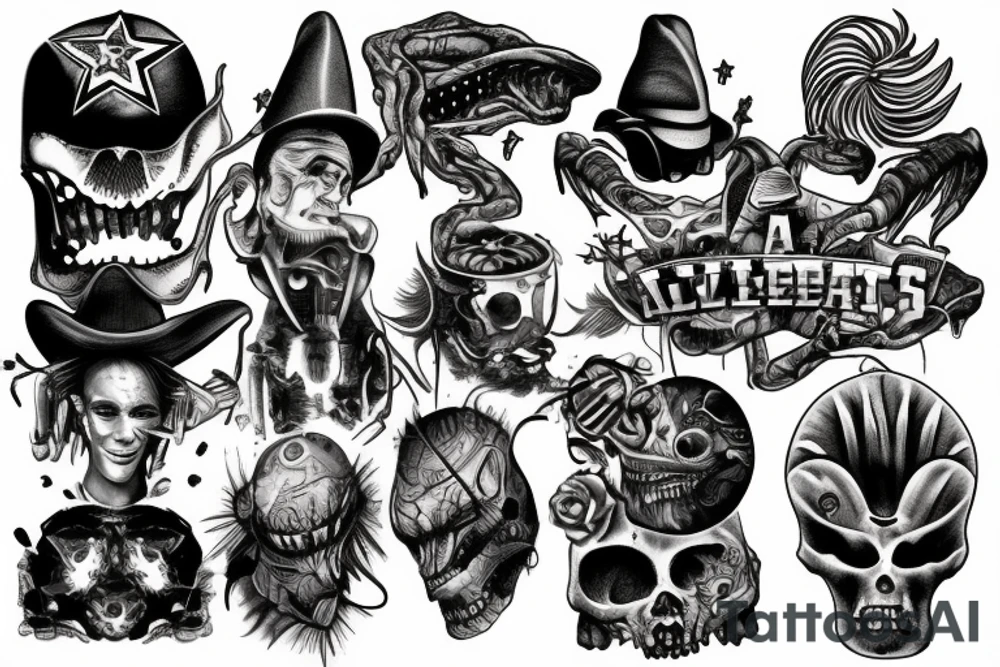 aliens vs cowboys tattoo idea