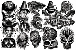 aliens vs cowboys tattoo idea